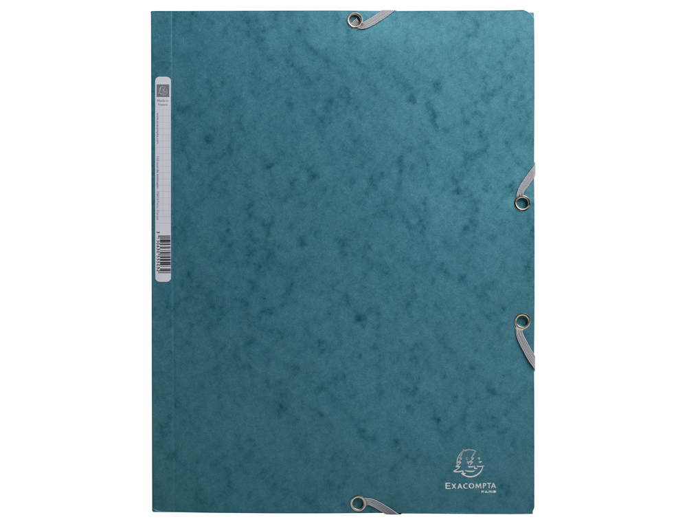 CHEMISE 3 RABATS EXACOMPTA SKANDI A4 CARTE LUSTREE 400GR FERMETURE ELASTIQUE COLORIS ASSORTIS