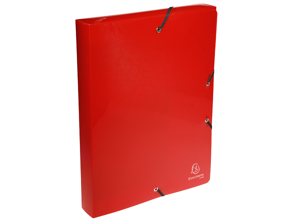 BOITE CLASSEMENT EXACOMPTA A4 PP CRYSTAL COLOURS FERMETURE ELASTIQUE DOS 40MM COLORIS ASSORTIS