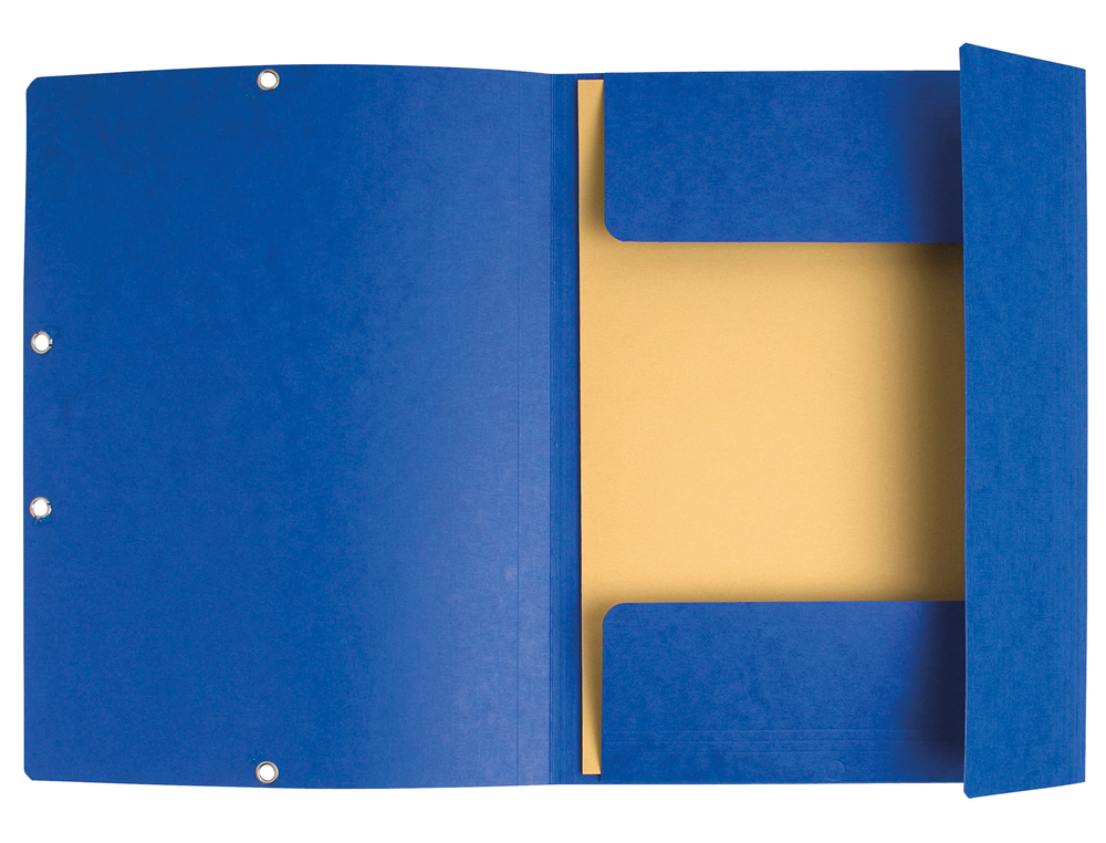 CHEMISE EXACOMPTA 3 RABATS CARTE LUSTREE 355GR A4        FERMETURE ELASTIQUE ETIQUETTE COLORIS BLEU LOT 10 UNITES