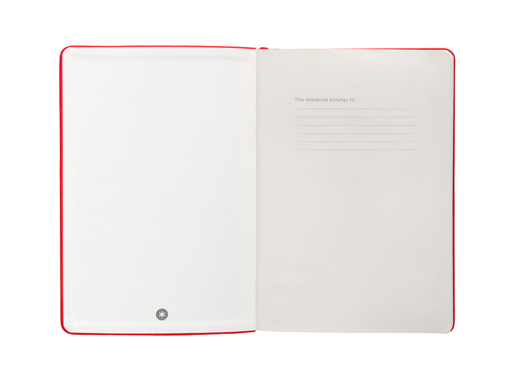 CARNET FERMETURE ELASTIQUE ANTARTIK NOTES COUVERTURE RIGIDE A4 LIGNE 100 FEUILLES 80GR FSC COLORIS ROUGE