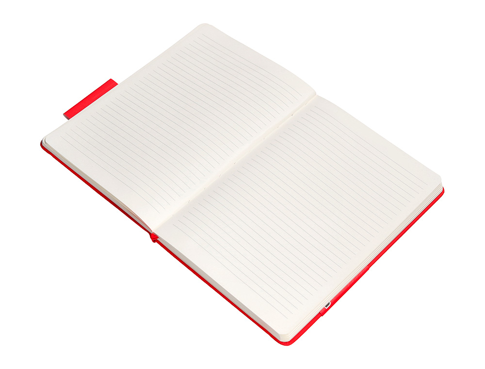 CARNET FERMETURE ELASTIQUE ANTARTIK NOTES COUVERTURE RIGIDE A4 LIGNE 100 FEUILLES 80GR FSC COLORIS ROUGE
