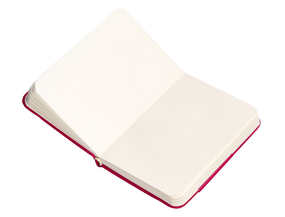 CARNET FERMETURE ELASTIQUE ANTARTIK NOTES COUVERTURE RIGIDE A7 PAPIER UNI IVOIRE 80FEUILLES 80GR FSC FRAMBOISE