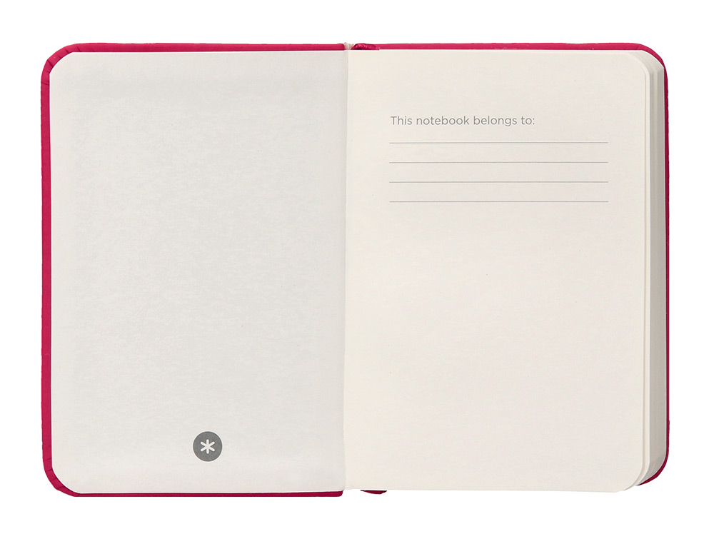 CARNET FERMETURE ELASTIQUE ANTARTIK NOTES COUVERTURE RIGIDE A7 PAPIER UNI IVOIRE 80FEUILLES 80GR FSC FRAMBOISE