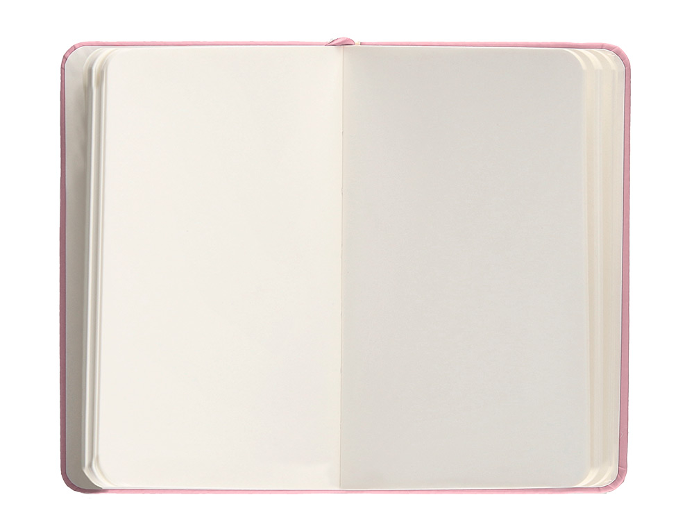 CARNET FERMETURE ELASTIQUE ANTARTIK NOTES COUVERTURE RIGIDE A6 PAPIER UNI IVOIRE 100 FEUILLES 80GR FSC ROSE PASTEL