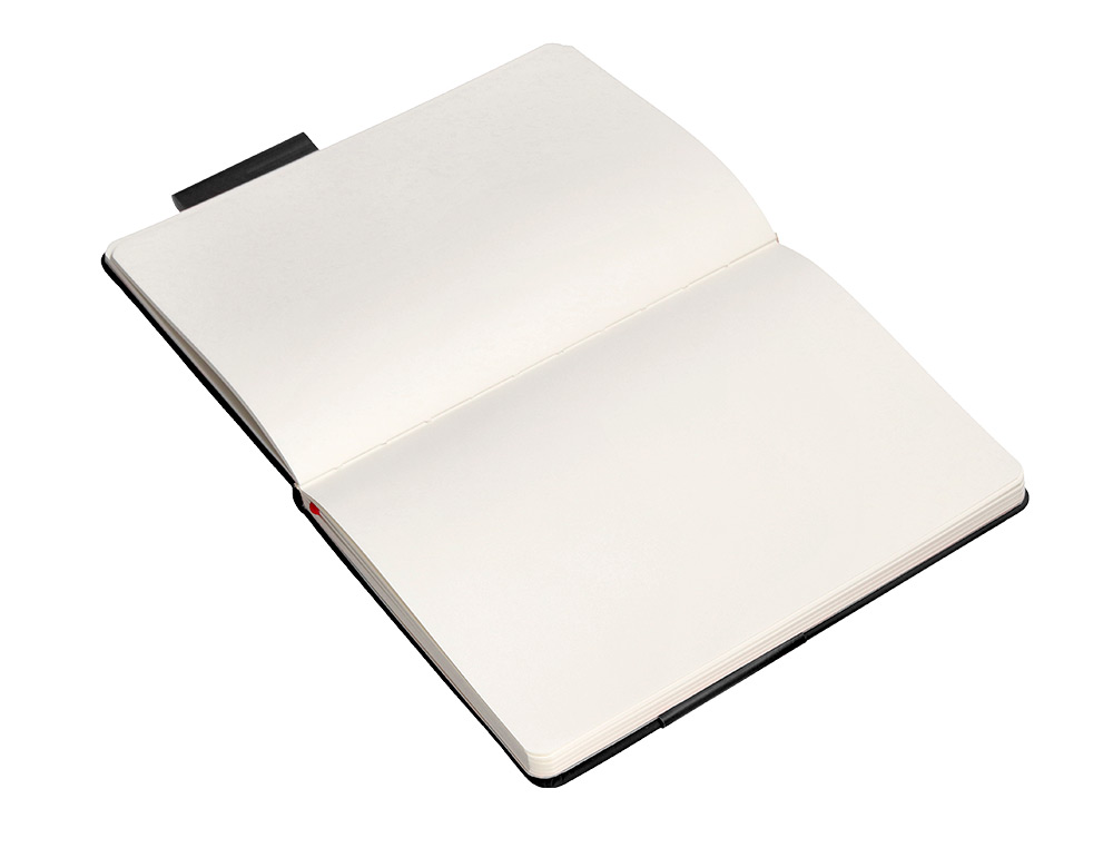 CARNET FERMETURE ELASTIQUE ROUGE ANTARTIK NOTES COUVERTURE RIGIDE A5 PAPIER UNI IVOIRE 100 FEUILLES 80GR FSC NOIR