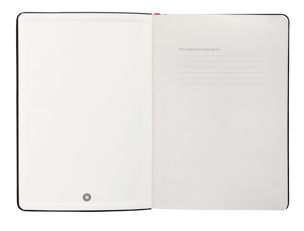 CARNET FERMETURE ELASTIQUE ROUGE ANTARTIK NOTES COUVERTURE RIGIDE A5 PAPIER UNI IVOIRE 100 FEUILLES 80GR FSC NOIR