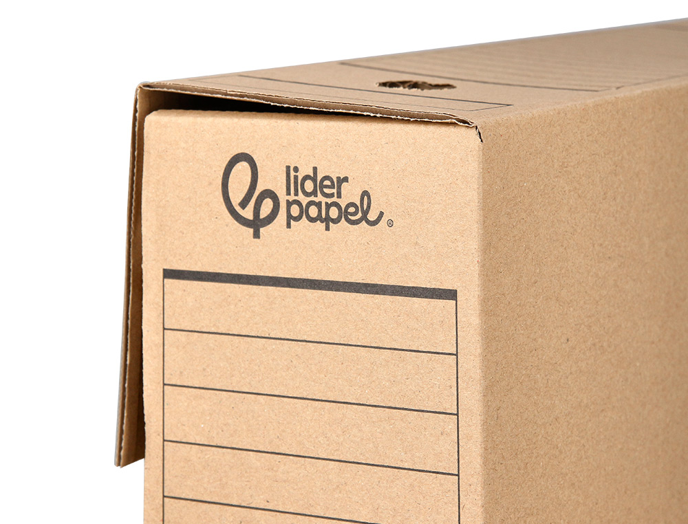 BOITE A ARCHIVES LIDERPAPEL CARTON RECYCLE 325G/M2 DOS    116MM KRAFT 388X116X275MM