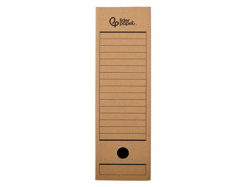 BOITE A ARCHIVES LIDERPAPEL CARTON RECYCLE 325G/M2 DOS    116MM KRAFT 388X116X275MM