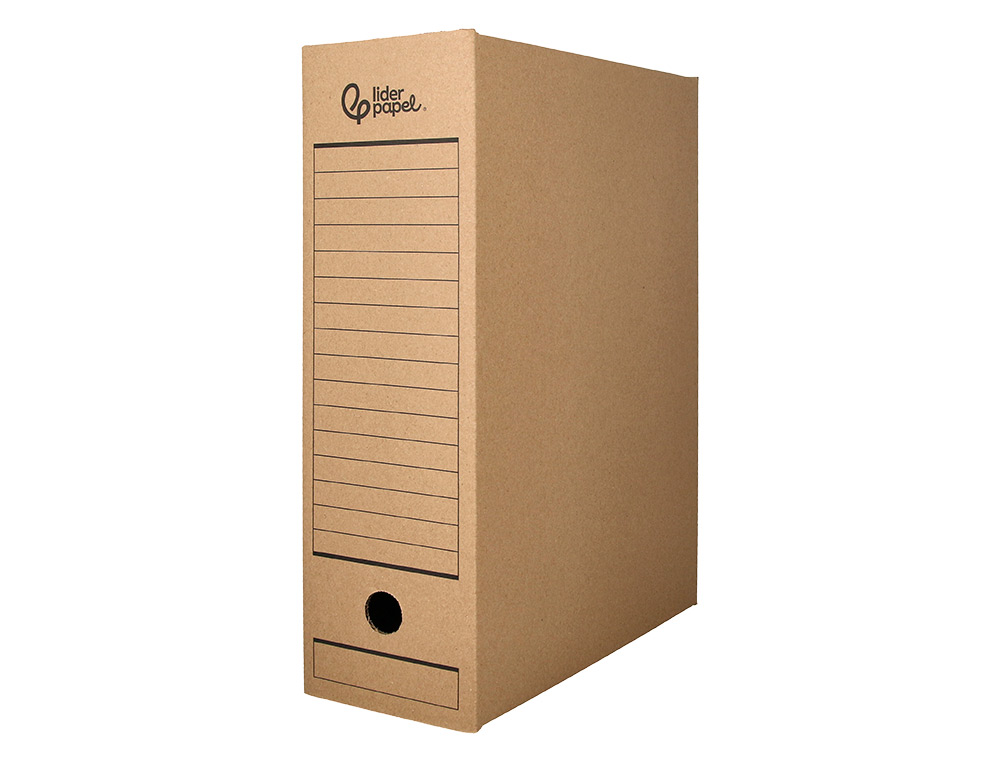 BOITE A ARCHIVES LIDERPAPEL CARTON RECYCLE 325G/M2 DOS    116MM KRAFT 388X116X275MM