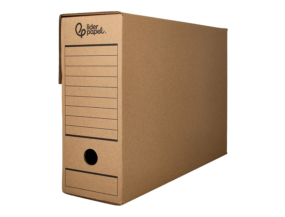 BOITE A ARCHIVES LIDERPAPEL CARTON RECYCLE 325G/M2 DOS    116MM KRAFT 388X116X275MM