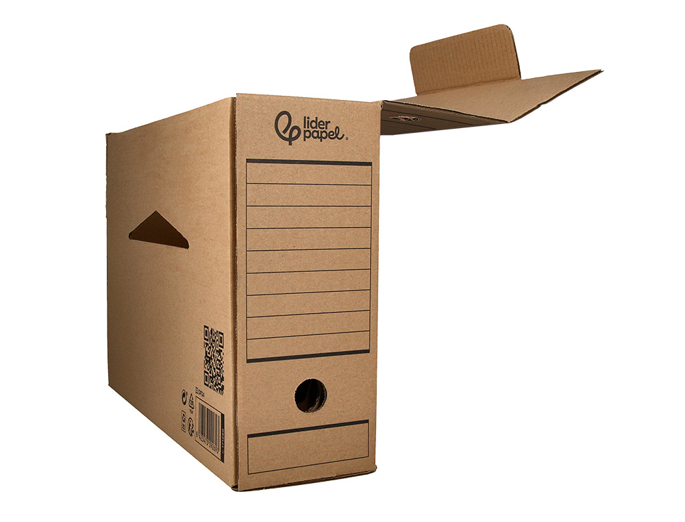 BOITE A ARCHIVES LIDERPAPEL CARTON RECYCLE 325G/M2 DOS    116MM KRAFT 388X116X275MM