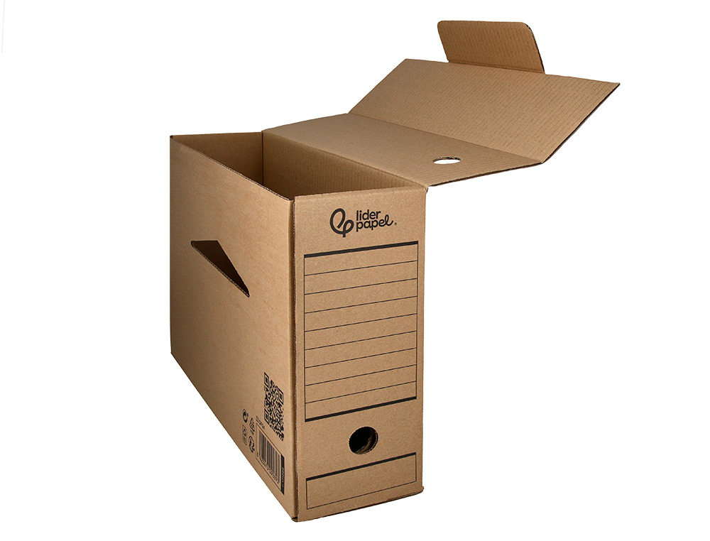 BOITE A ARCHIVES LIDERPAPEL CARTON RECYCLE 325G/M2 DOS    116MM KRAFT 388X116X275MM