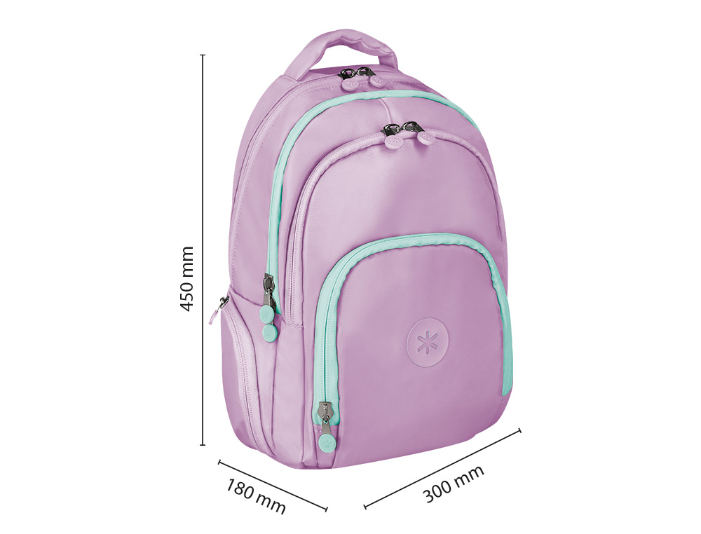 SAC A DOS ANTARTIK 4 COMPARTIMENTS MODELE FUSION   FLEX 19L 450X180X300MM COLORISLILAS