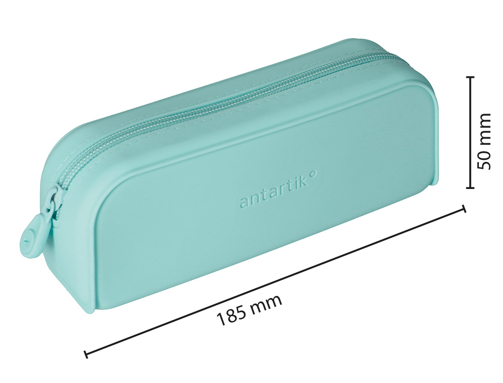 FOURRE-TOUT ANTARTIK RECTANGULAIRE 1 COMPARTIMENT EN SILICONE MODELE PRISMA 185X50X75MM COLORIS VERT
