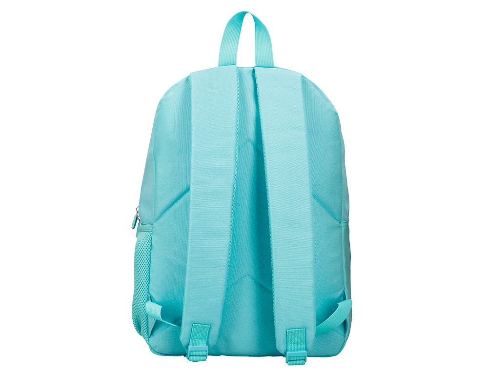 SAC A DOS LIDERPAPEL 1 COMPARTIMENT POCHE LATERALE 40X12,5X30CM COLORIS BLEU CELESTE