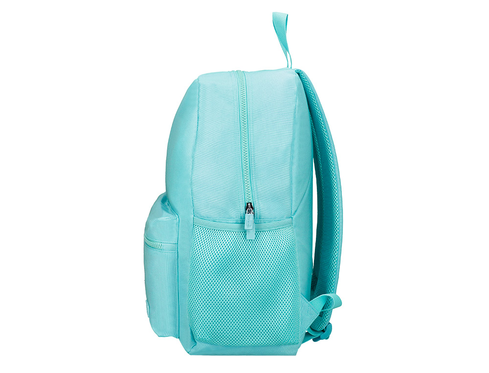 SAC A DOS LIDERPAPEL 1 COMPARTIMENT POCHE LATERALE 40X12,5X30CM COLORIS BLEU CELESTE