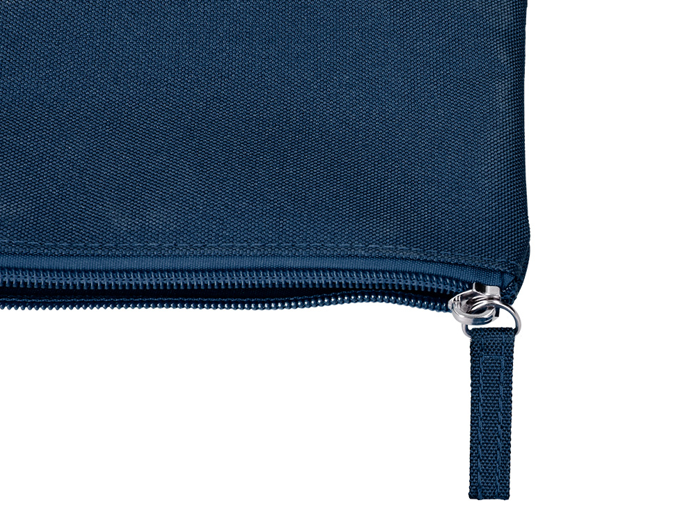 FOURRE-TOUT LIDERPAPEL PLAT 1 COMPARTIMENT 20X10CM COLORIS  BLEU MARINE