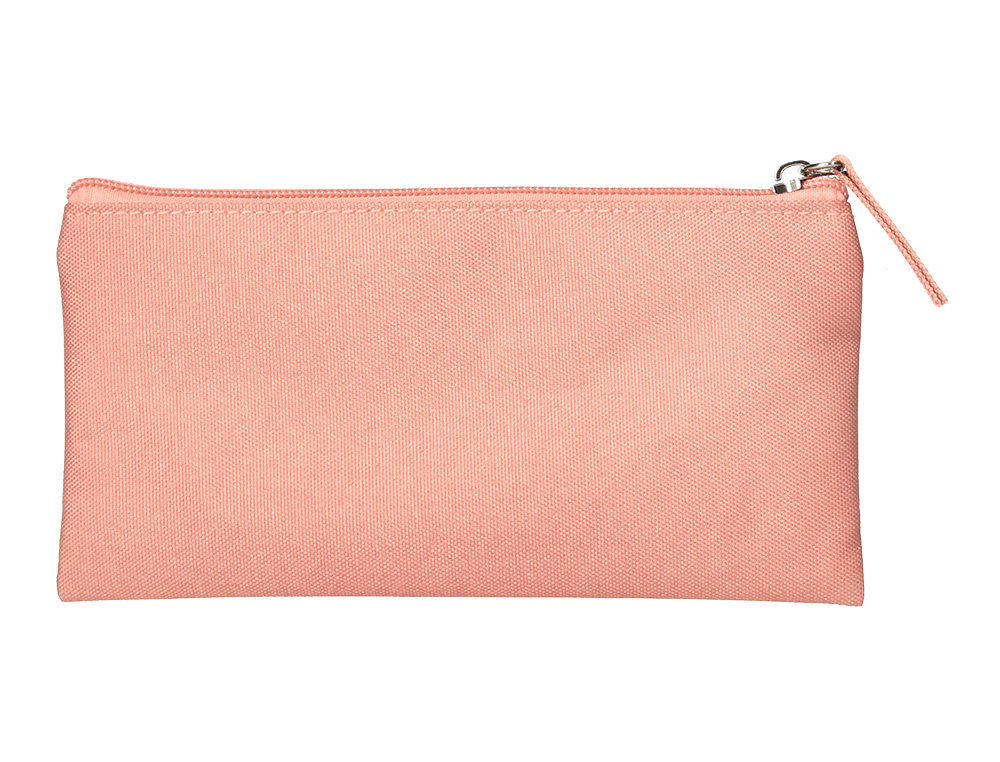 FOURRE-TOUT LIDERPAPEL PLAT 1 COMPARTIMENT 20X10CM COLORIS  ROSE PECHE