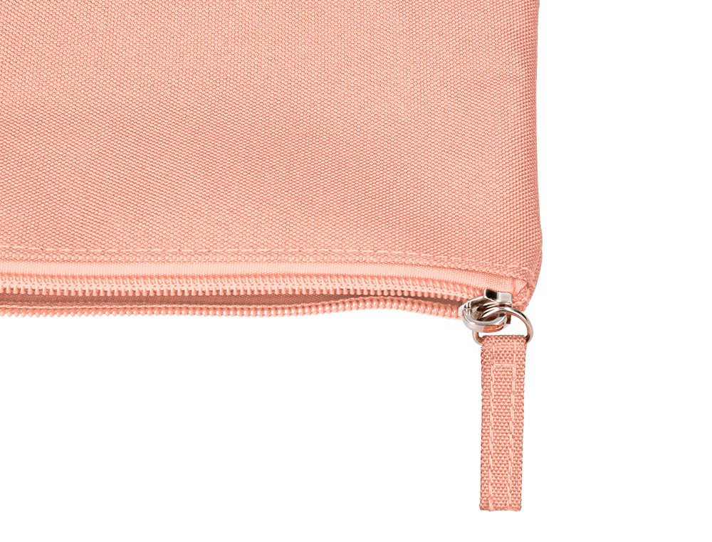 FOURRE-TOUT LIDERPAPEL PLAT 1 COMPARTIMENT 20X10CM COLORIS  ROSE PECHE