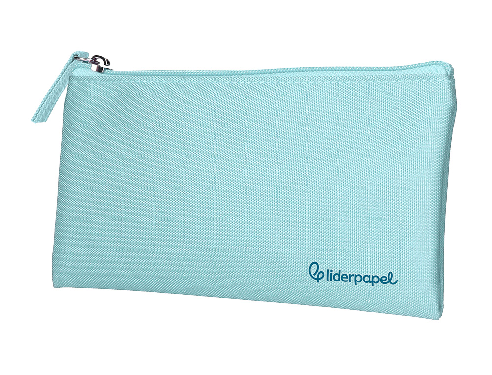 FOURRE-TOUT LIDERPAPEL PLAT 1 COMPARTIMENT 20X10CM COLORIS  BLEU CELESTE