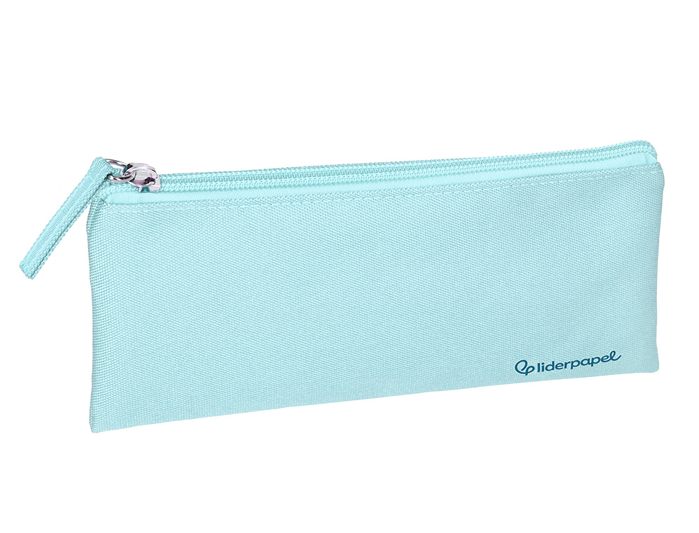 FOURRE-TOUT LIDERPAPEL PLAT 1 COMPARTIMENT 20X10CM COLORIS  BLEU CELESTE