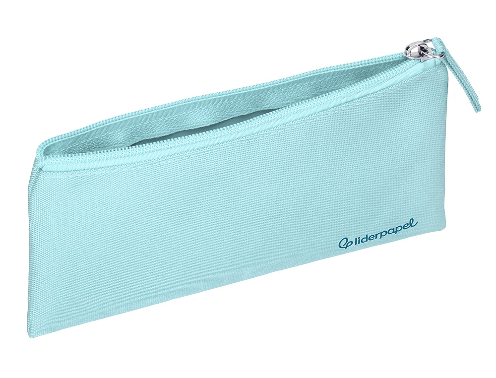 FOURRE-TOUT LIDERPAPEL PLAT 1 COMPARTIMENT 20X10CM COLORIS  BLEU CELESTE