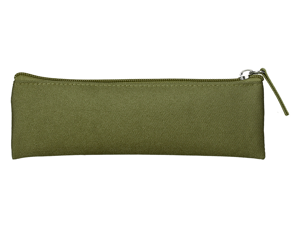 FOURRE-TOUT LIDERPAPEL PLAT MINCE 1 COMPARTIMENT 20X6CM COLORIS VERT MILITAIRE