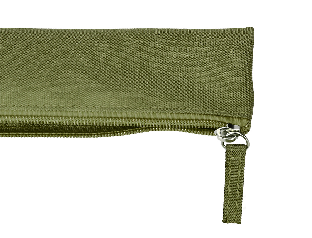 FOURRE-TOUT LIDERPAPEL PLAT MINCE 1 COMPARTIMENT 20X6CM COLORIS VERT MILITAIRE