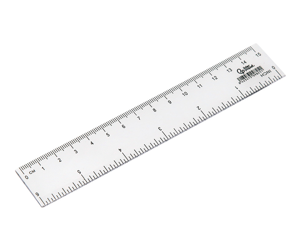 REGLE LIDERPAPEL PLASTIQUE CRISTAL 15 CM