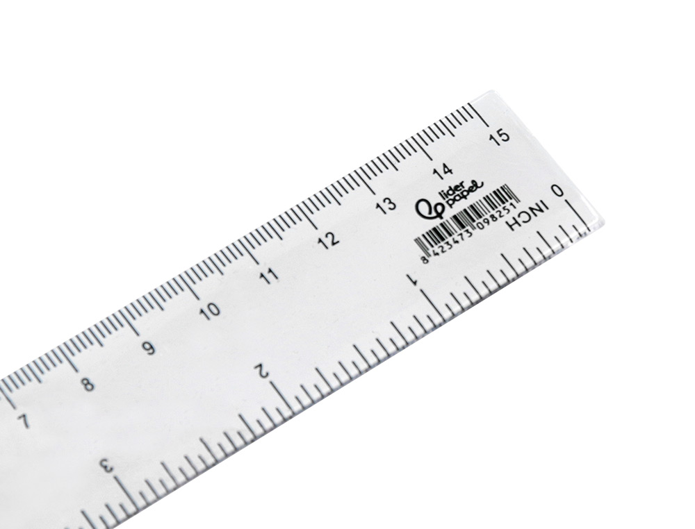 REGLE LIDERPAPEL PLASTIQUE CRISTAL 15 CM