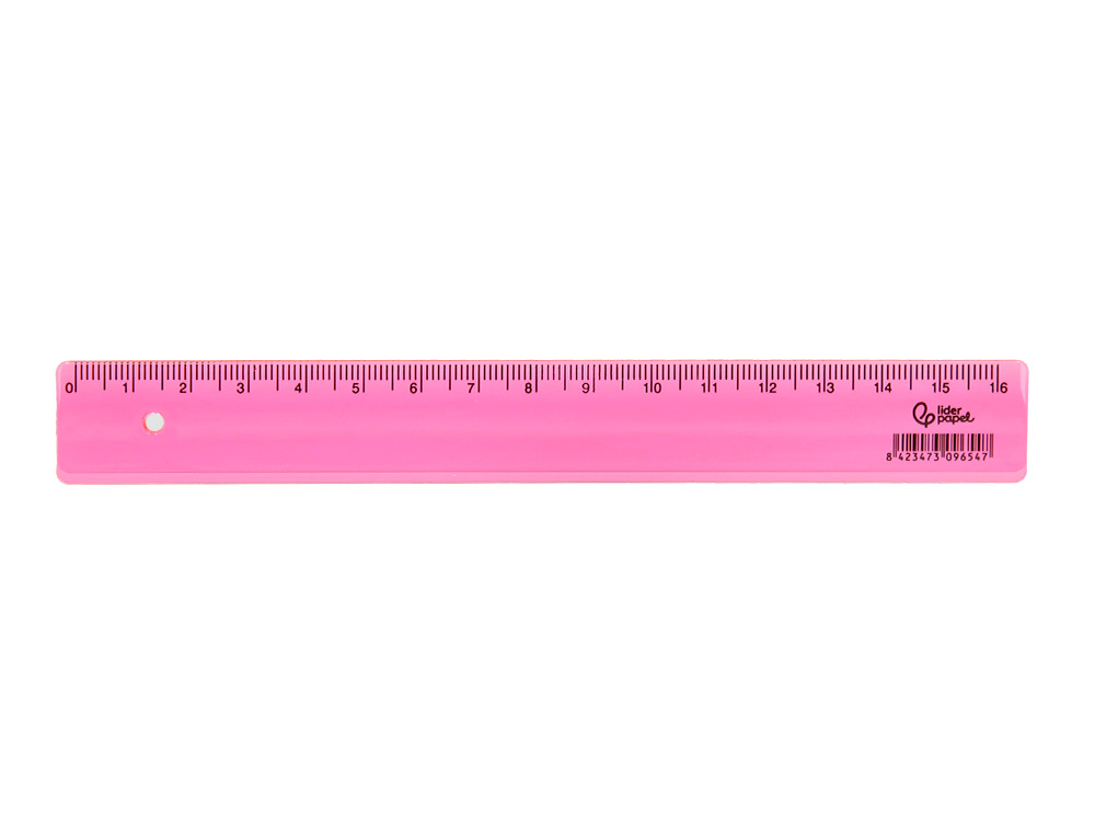 REGLE LIDERPAPEL PLASTIQUE 16 CM COLORIS ASSORTIS POT 100   UNITES
