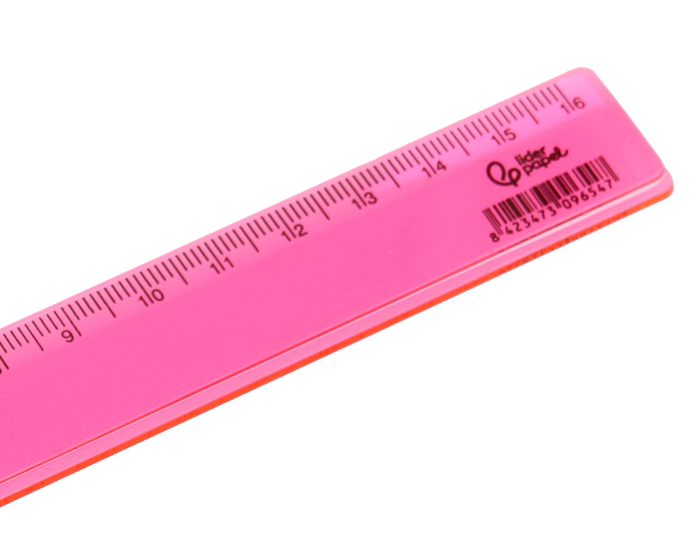 REGLE LIDERPAPEL PLASTIQUE 16 CM COLORIS ASSORTIS POT 100   UNITES