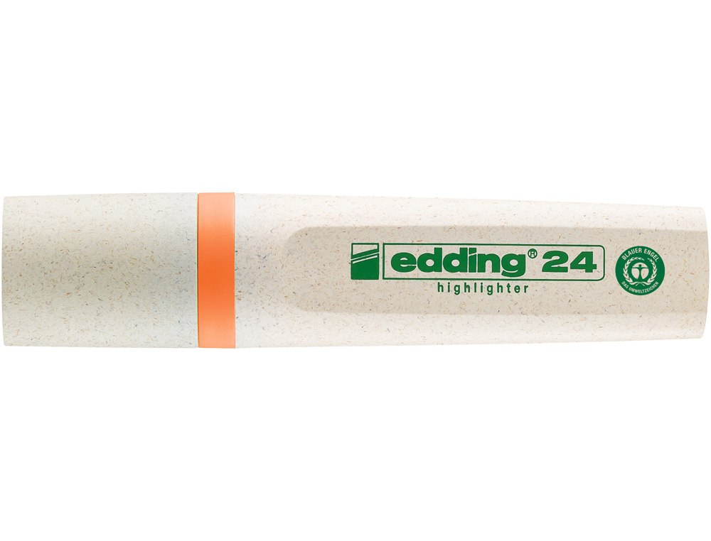 SURLIGNEUR EDDING 24 ECOLINE RECHARGEABLE POINTE BISEAUTEE TRACE 2/5MM ENCRE BASE EAU COLORIS ORANGE