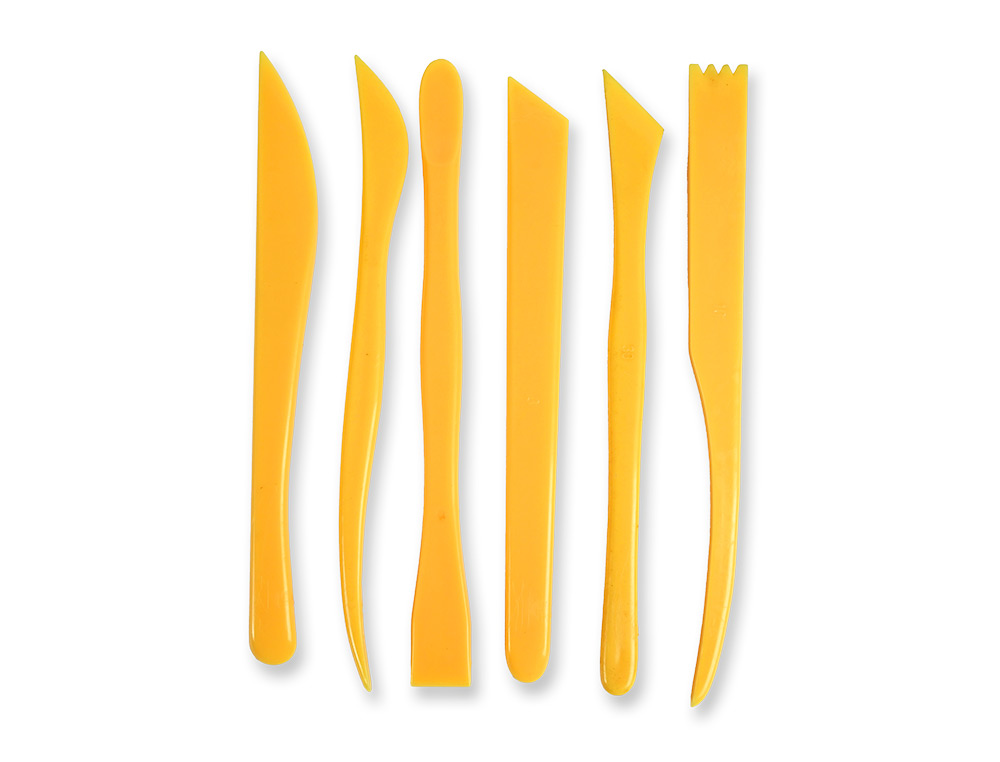 USTENSILES LIDERPAPEL POUR PATE A MODELER ET ARGILE SET 6 PIECES ASSORTIES