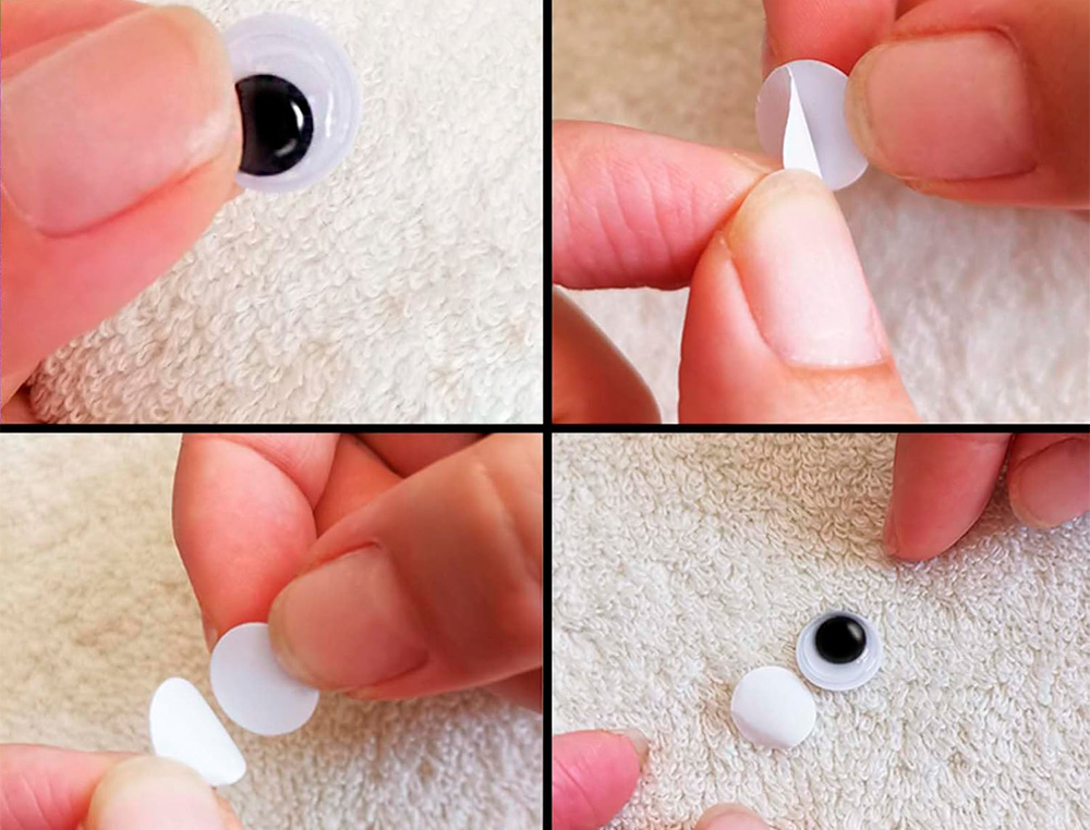 OEIL ADHESIF LIDERPAPEL BLANC AVEC PUPILLE NOIRE SACHET 30 UNITES
