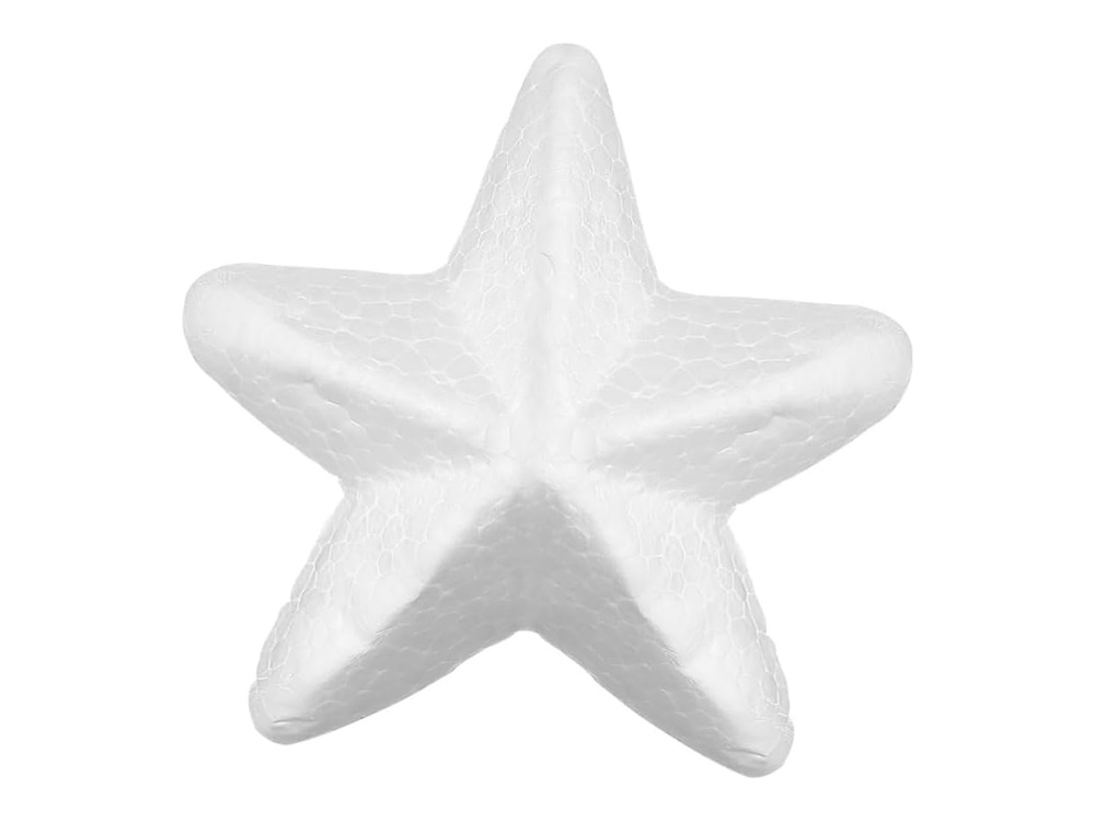 FORME LIDERPAPEL MOUSSE POLYSTYRENE ETOILES 4CM COLORIS BLANC SACHET 6 UNITES