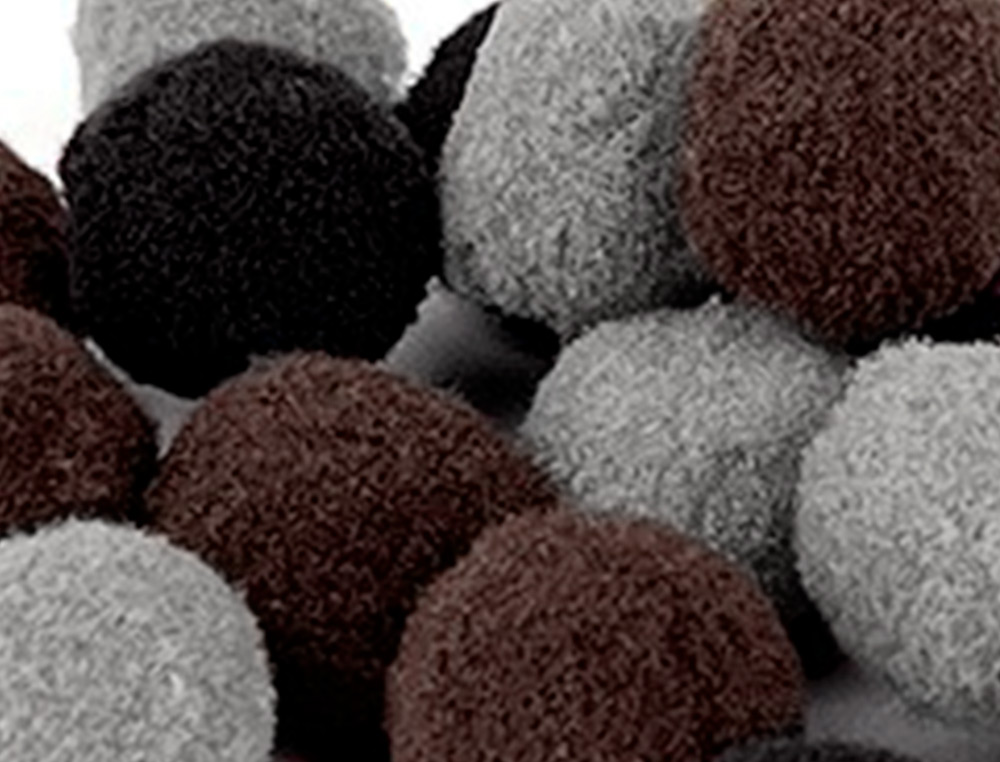POMPONS DE COULEUR LIDERPAPEL DIAMETRE 1,5CM COLORIS        NUANCES NEUTRES ASSORTIS      SACHET 80 UNITES