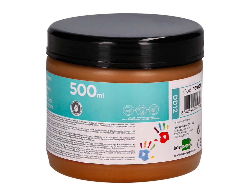 PEINTURE AU DOIGT LIDERPAPEL FLACON 500 ML COLORIS MARRON