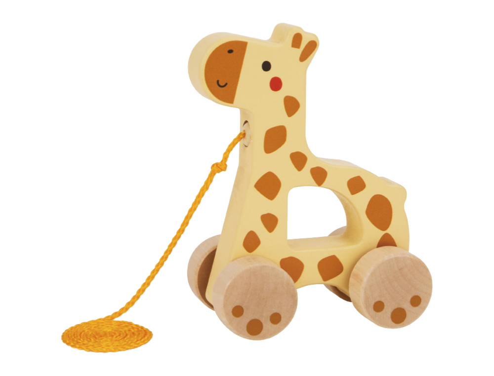 JEU ENFANT IMAGINOVO GIRAFE A TIRER AVEC ROUES BOIS +12     MOIS 16X12X5,4 CM
