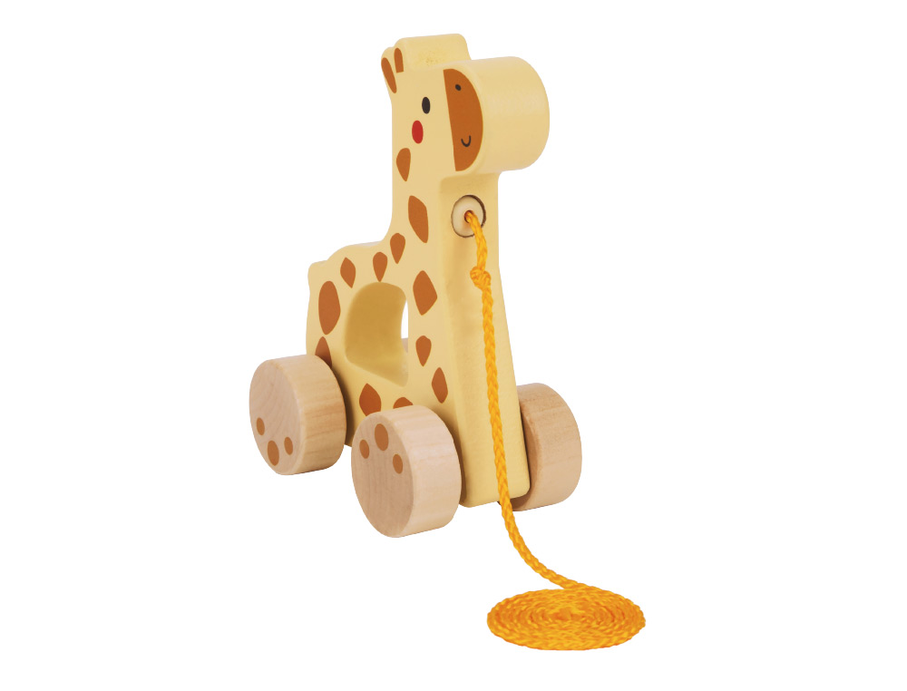 JEU ENFANT IMAGINOVO GIRAFE A TIRER AVEC ROUES BOIS +12     MOIS 16X12X5,4 CM