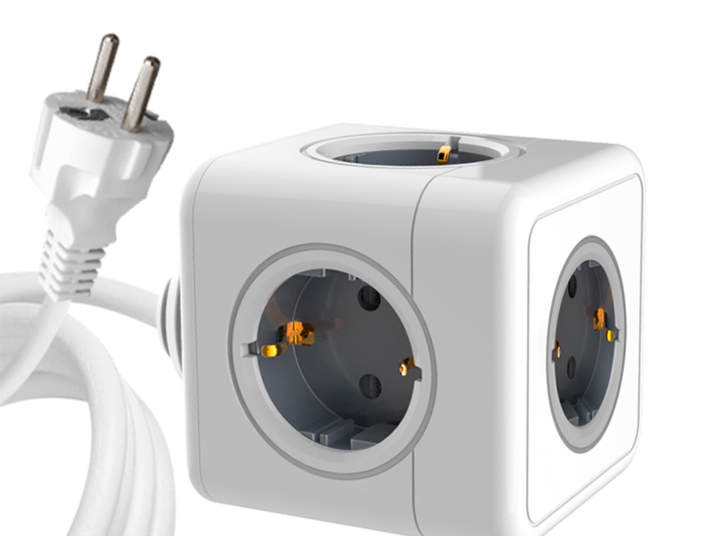 MULTIPRISE Q-CONNECT POWER CUBE 5 EN 1 CABLE 1,4M 5      PRISES COURANT 75X75X112 MM
