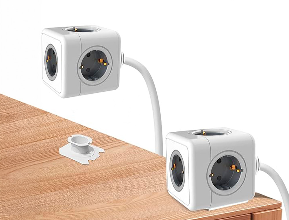 MULTIPRISE Q-CONNECT POWER CUBE 5 EN 1 CABLE 1,4M 5      PRISES COURANT 75X75X112 MM
