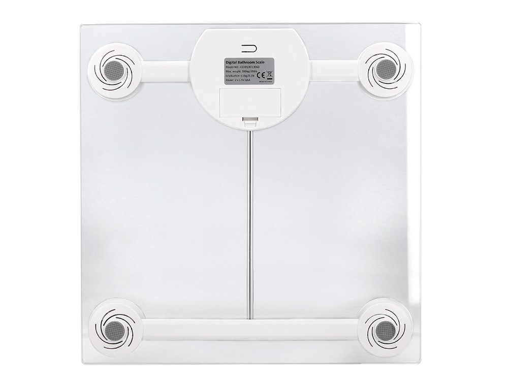 BALANCE SALLE DE BAIN Q-CONNECT NUMERIQUE ECRAN LCD 75X31MM COLORIS TRANSPARENT