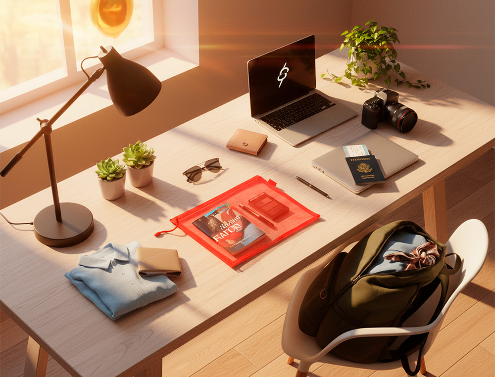 POCHETTE ZIP LIDERPAPEL A4 MULTIUSAGE FERMETURE ECLAIR   POLYESTER TRANSPIRABLE        COLORIS BLEU MARINE