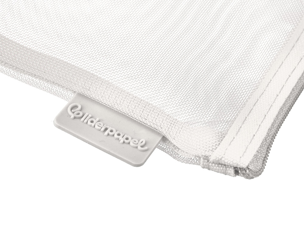 POCHETTE ZIP LIDERPAPEL A5 MULTIUSAGE FERMETURE ECLAIR   POLYESTER TRANSPIRABLE        COLORIS BLANC