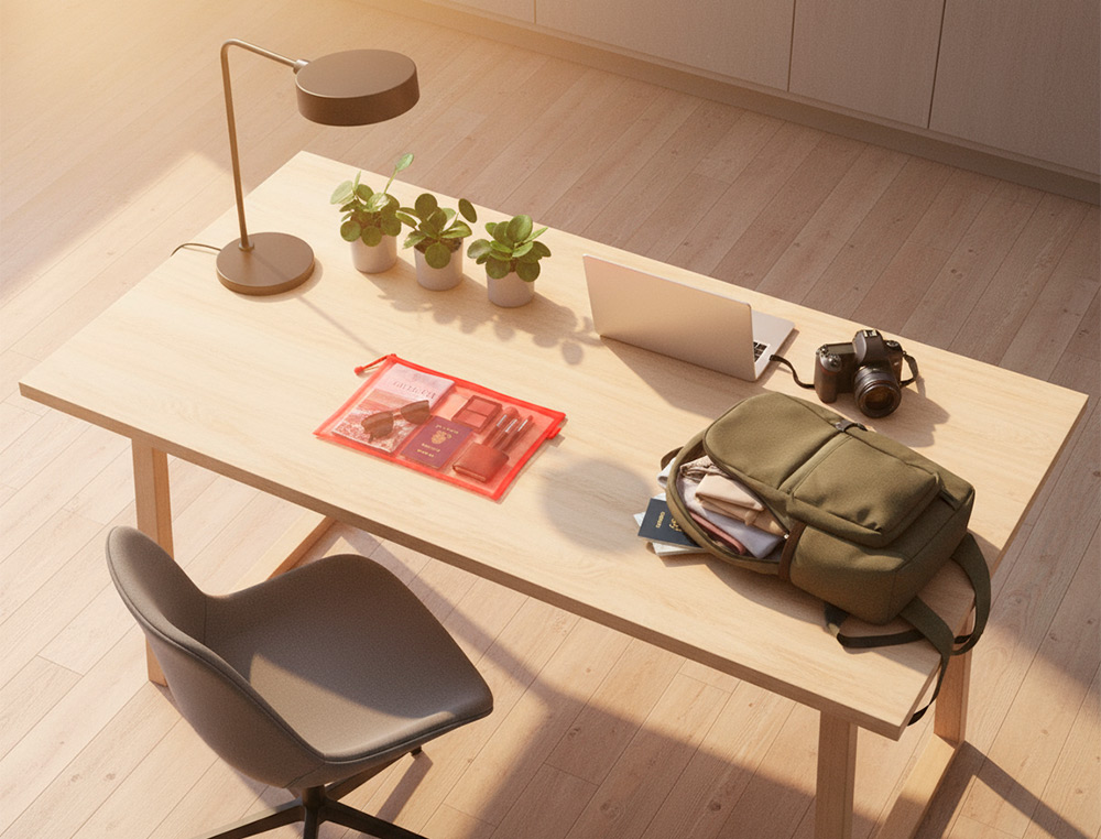 POCHETTE ZIP LIDERPAPEL A5 MULTIUSAGE FERMETURE ECLAIR   POLYESTER TRANSPIRABLE        COLORIS BLANC