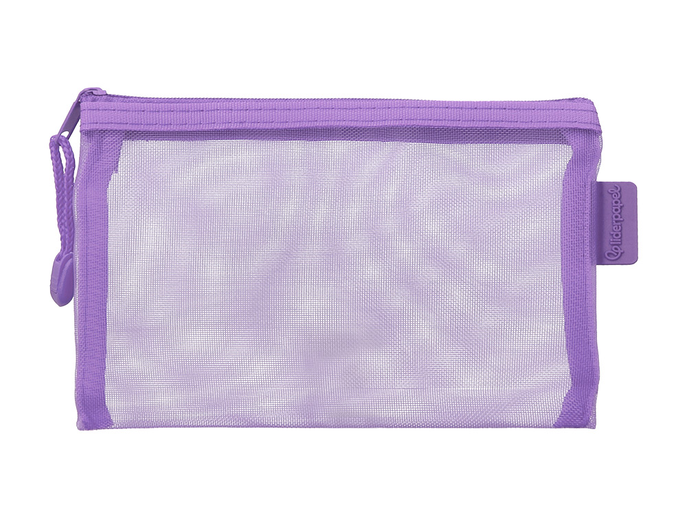POCHETTE ZIP LIDERPAPEL A6 MULTIUSAGE FERMETURE ECLAIR   POLYESTER TRANSPIRABLE        COLORIS VIOLET