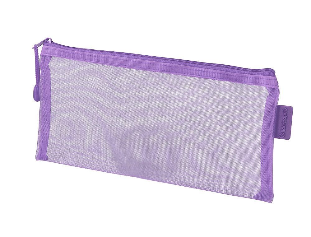POCHETTE ZIP LIDERPAPEL MULTIUSAGE FORMAT TICKET 230X115MM FERMETURE ECLAIR POLYESTER TRANSPIRABLE
