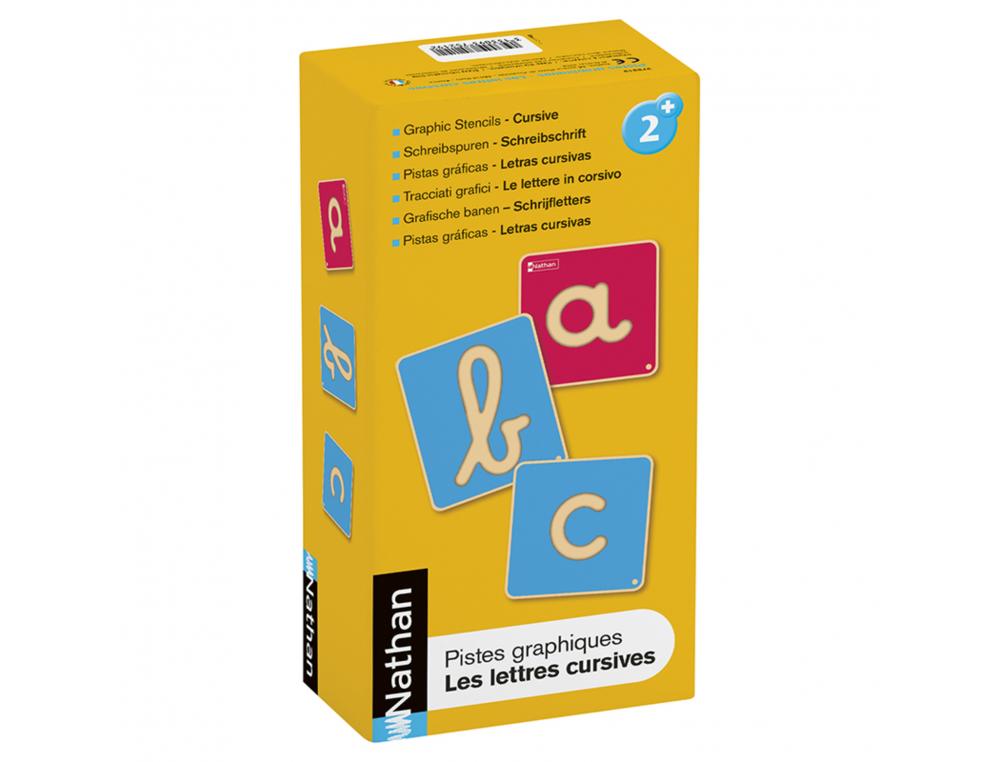 PISTE GRAPHIQUE LETTRES ET CHIFFRES NATHAN LETTRES       CURSIVES