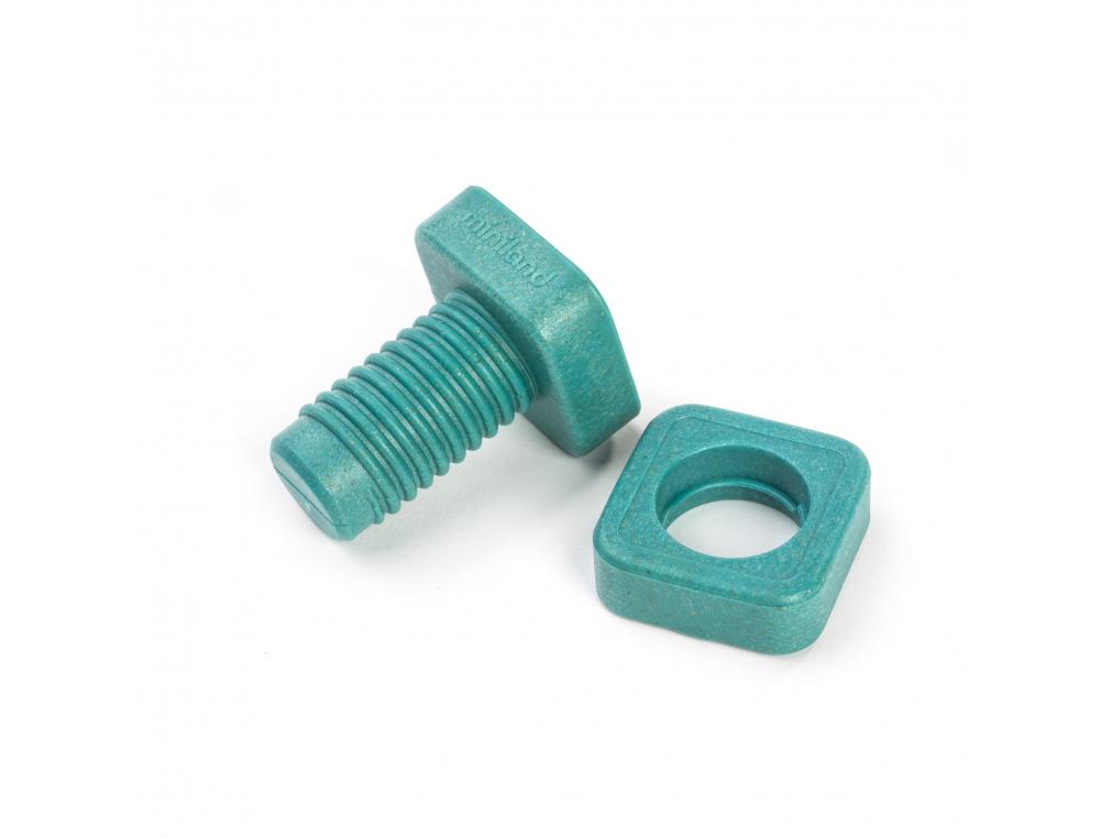 LOT DE VIS ET BOULONS ECO CONÃUS MINILAND FIBRE PLASTIQUE ET BOIS 100% RECYCLEBLE 24 PIECES ET 4
